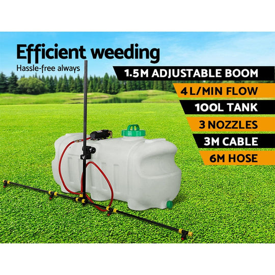 Weed Sprayer 100L Boom Garden Spray - Herbicides