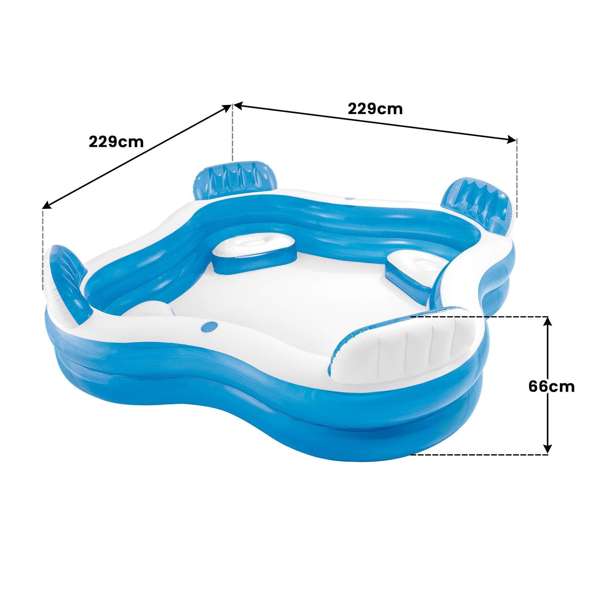 Square Inflatable Family Lounge Pool