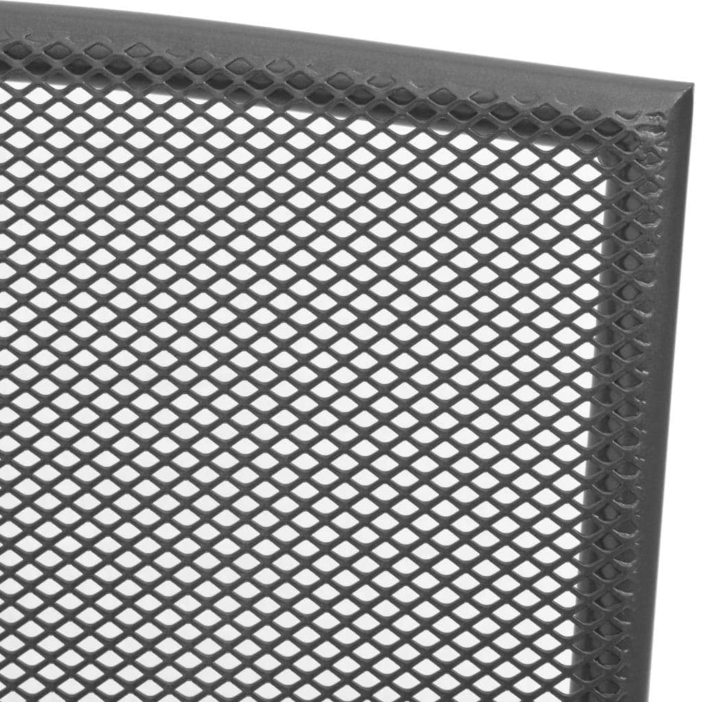 Stackable Garden Chairs 2 pcs Steel Grey - Simple deals
