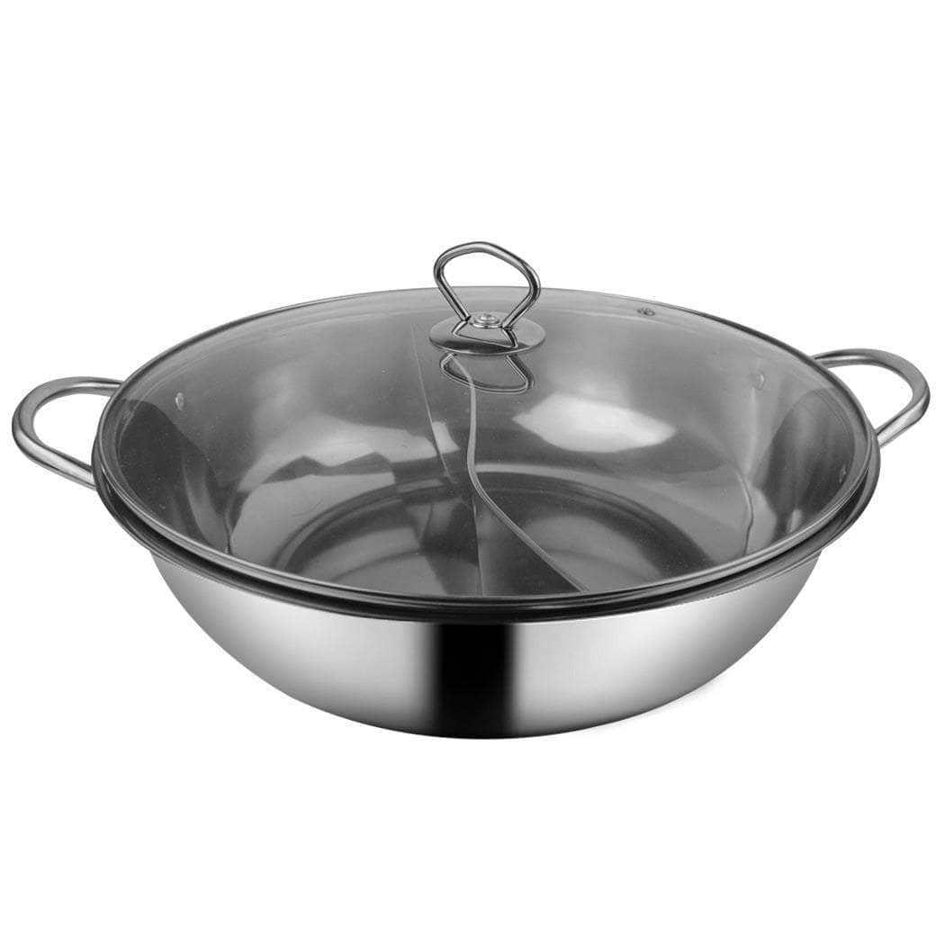 36cm Stainless Steel Twin Mandarin Duck Hot Pot Induction
