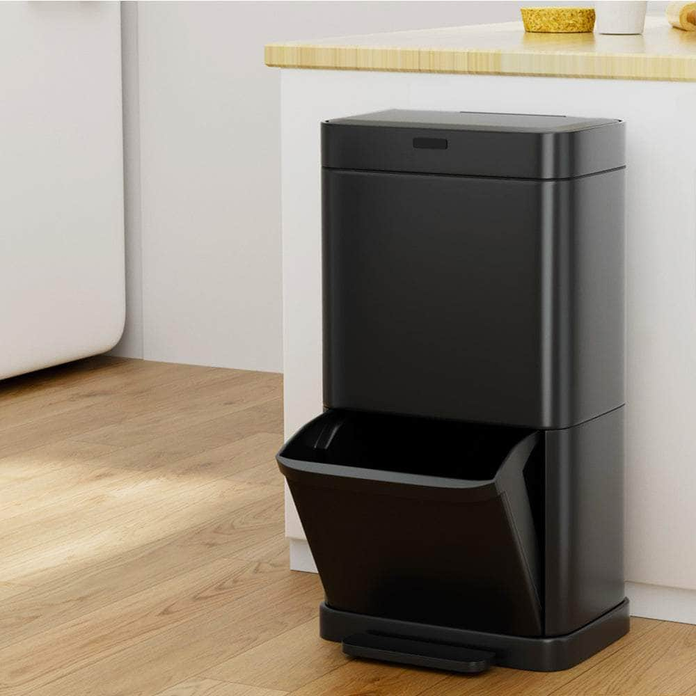 Stainless Steel 70L Motion Sensor Bin with Pedal Bins