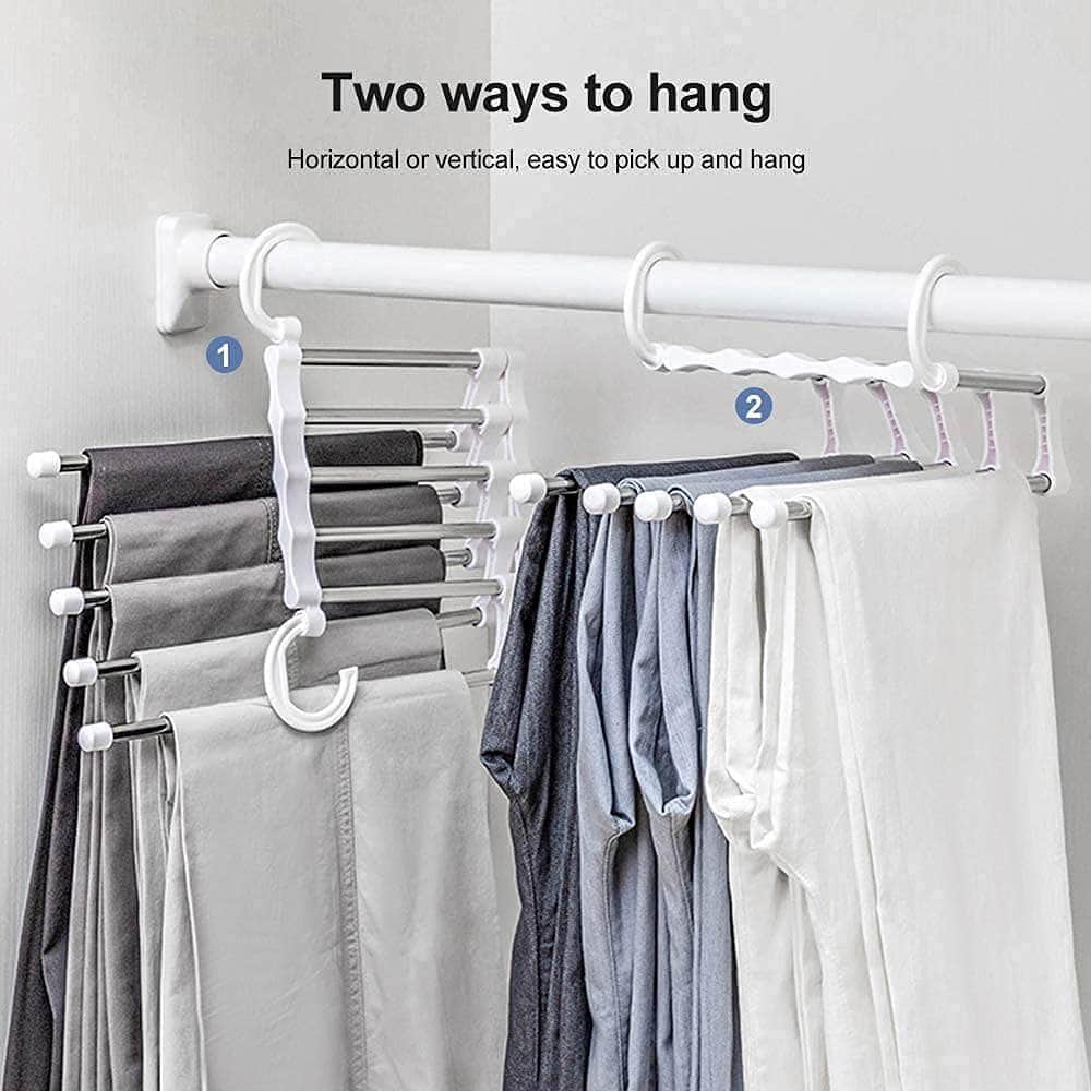 Stainless Steel Adjustable Pants Hangers 2 Pack