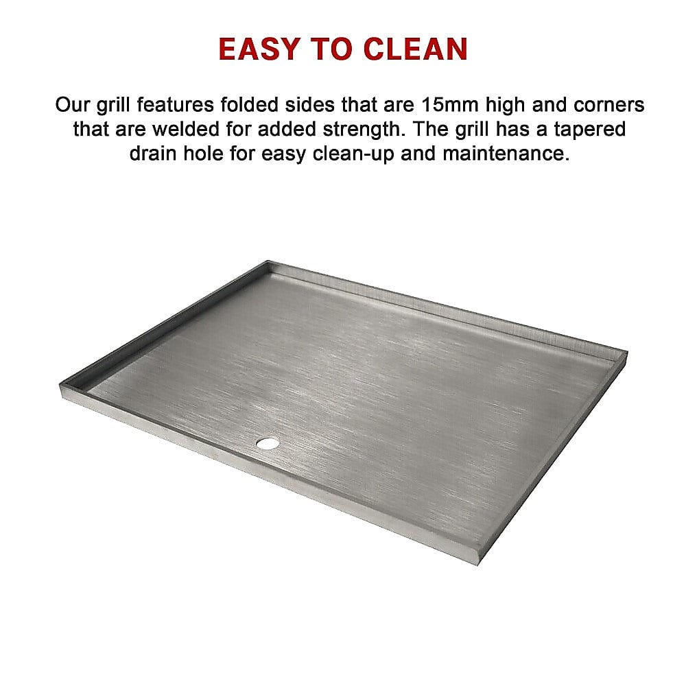 Stainless Steel BBQ Grill Hot Plate 42.5 X 32CM Premium 304 Grade