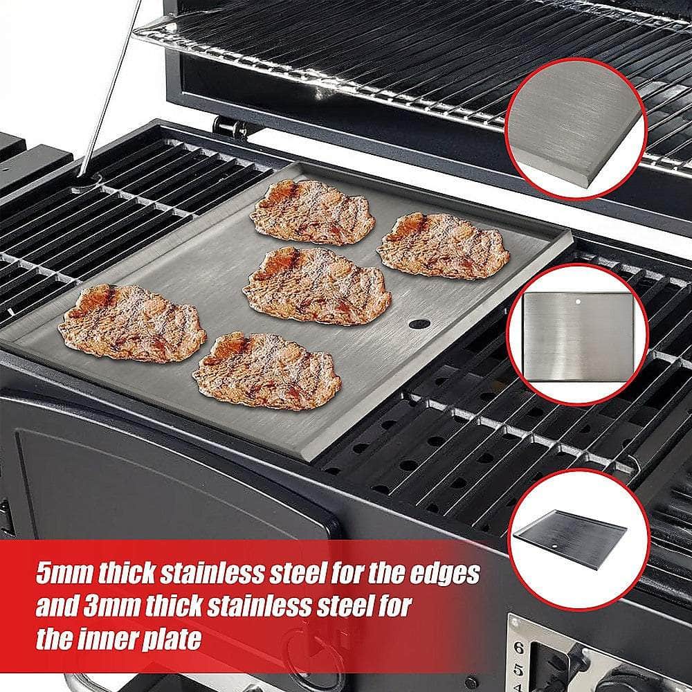 Stainless Steel Bbq Grill Hot Plate 49 X 40Cm Premium 304 Grade