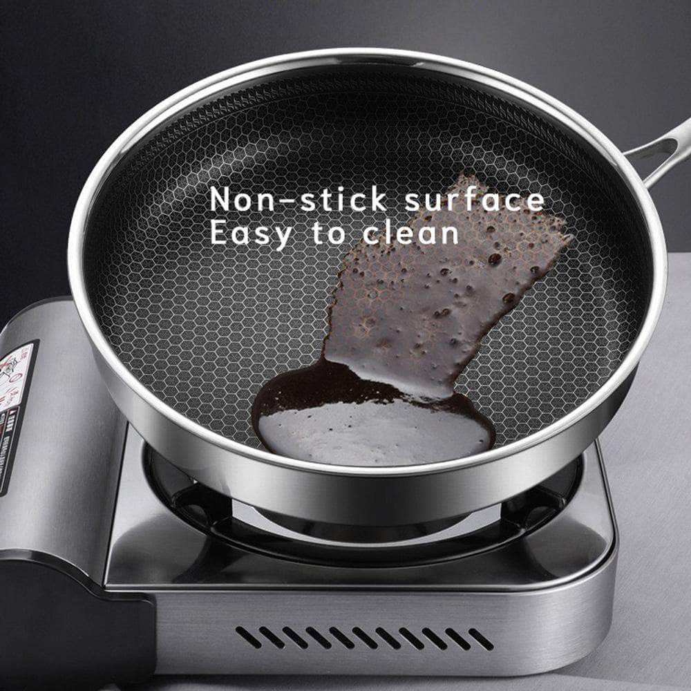 Stainless Steel Frying Pan Non-Stick Cooking Cookware 28Cm