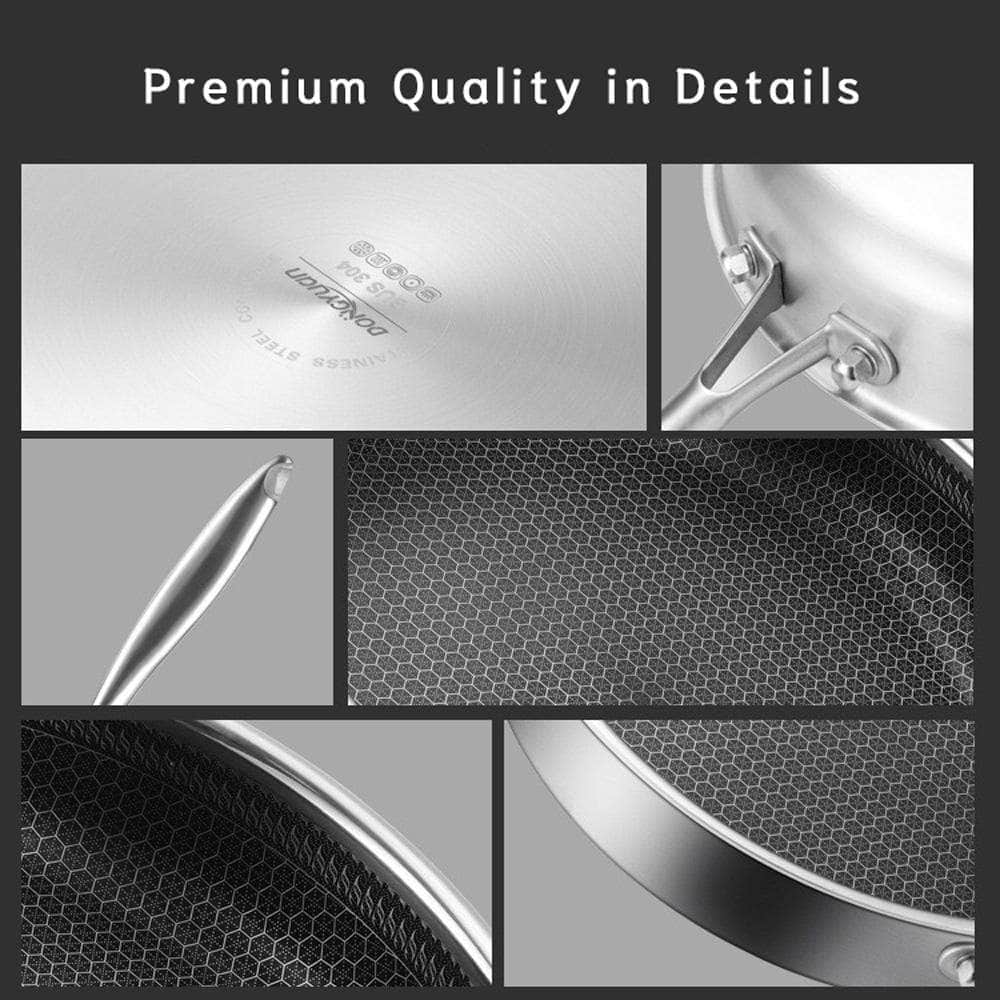 Stainless Steel Frying Pan Non-Stick Cooking Cookware 28Cm