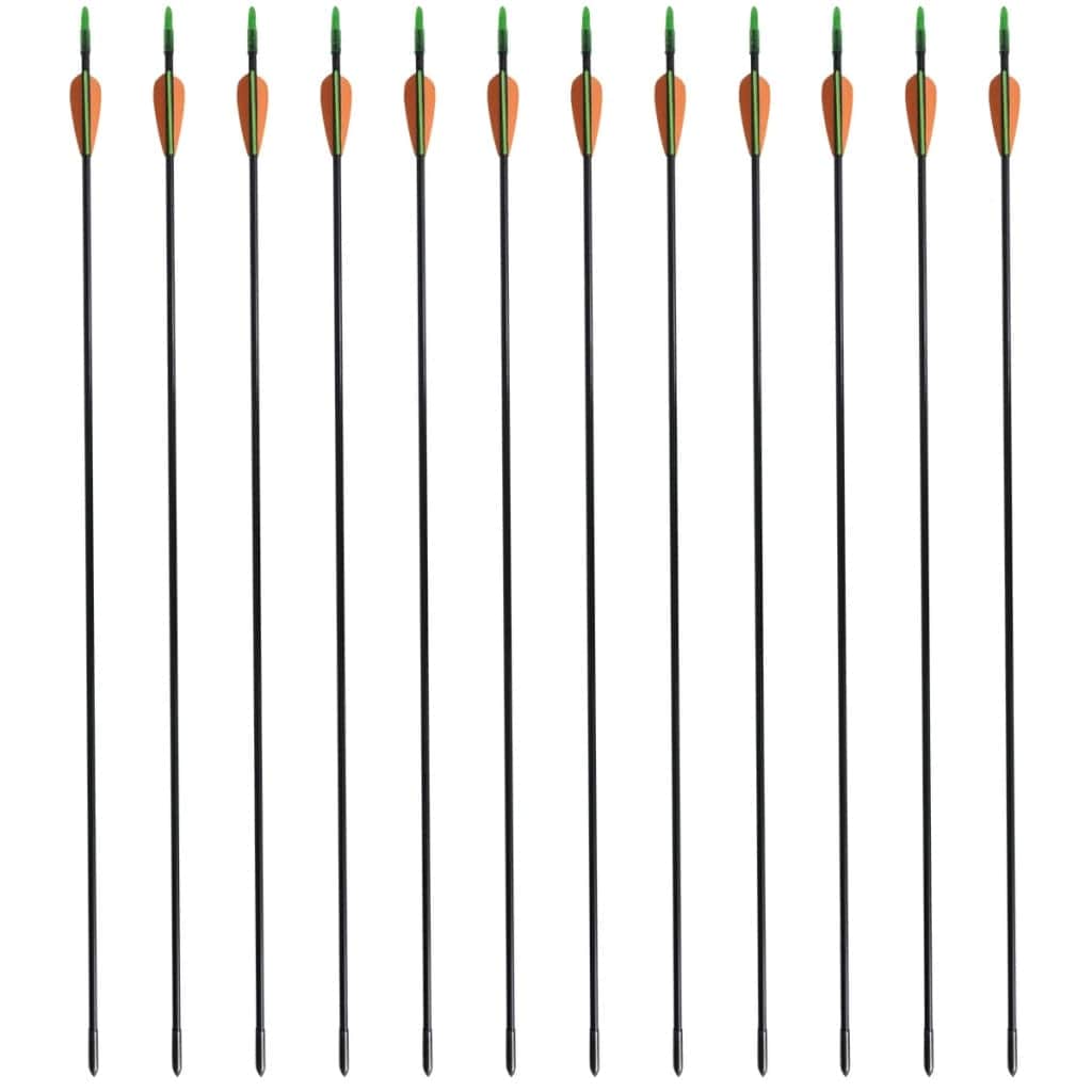 Standard Recurve Bow Arrows 30" 0.6 cm Fiberglass 12 pcs