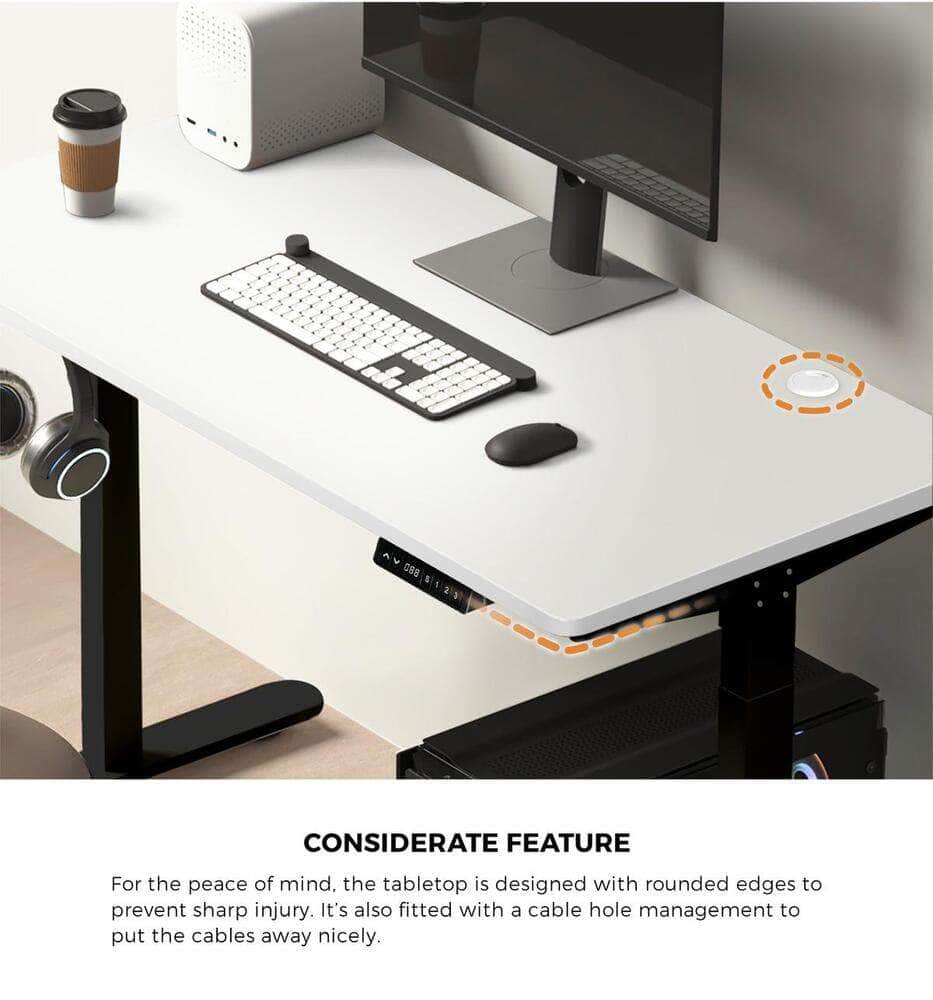 Standing Desk Dual Motor 150cm Black&White