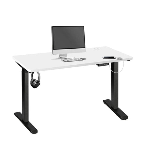 Standing Desk Dual Motor Electric Height Adjustable Sit Stand Table 120cm Black and White