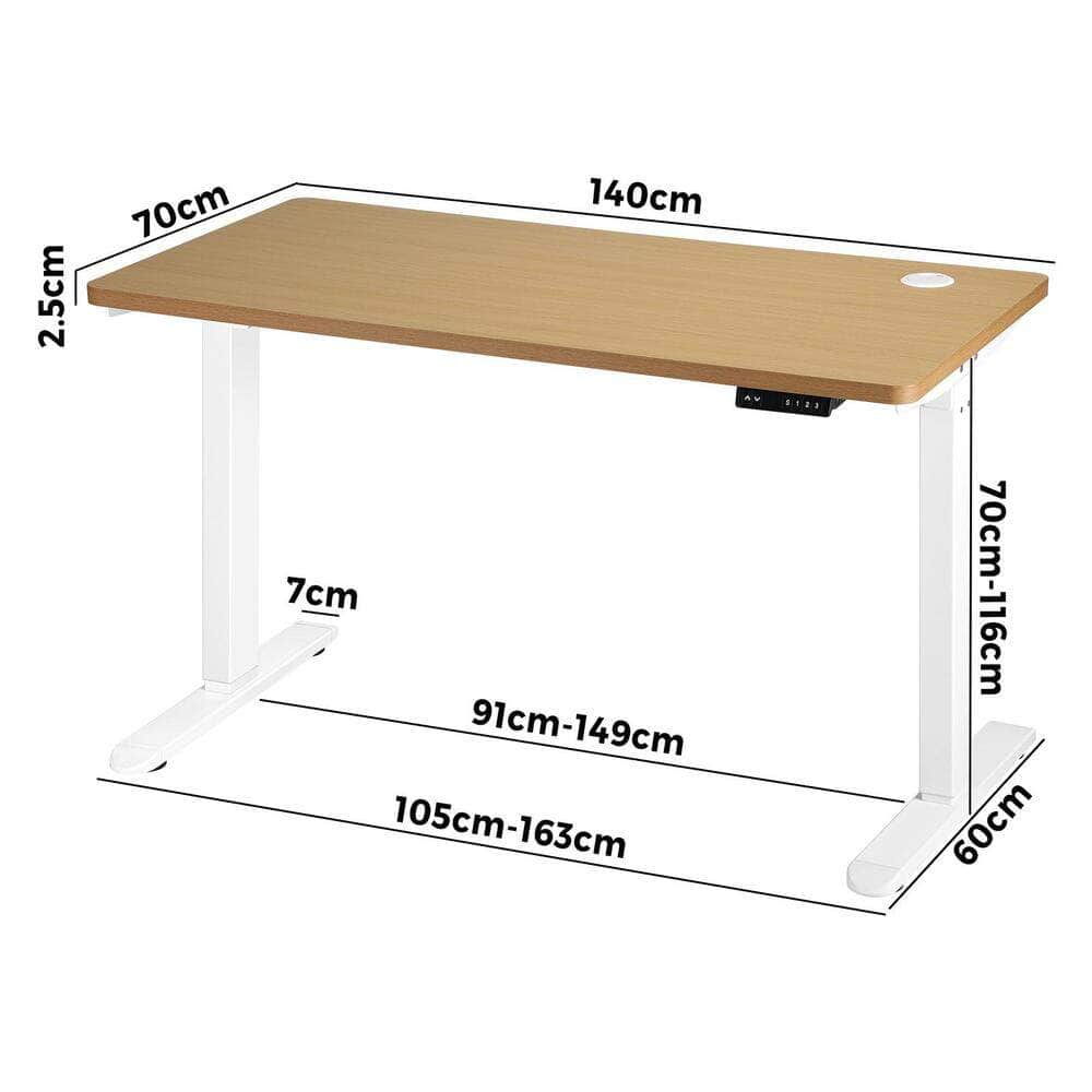 Standing Desk Electric Height Adjustable Motorised Sit Stand Desk Rise