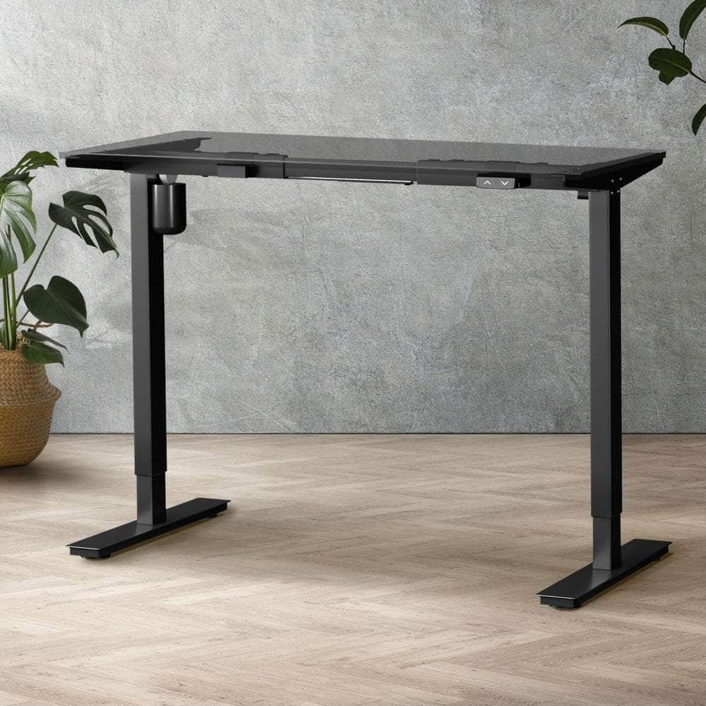 Standing Desk Frame Only with Single Motor Electric Sit Stand Desk Adjustable Height Workstation Black