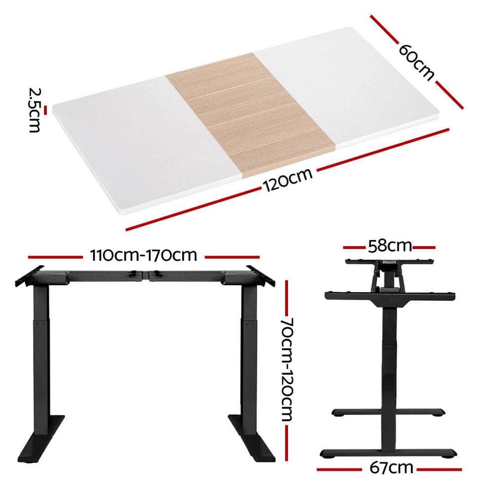 Standing Desk Motorised Electric Dual Motor 120CM