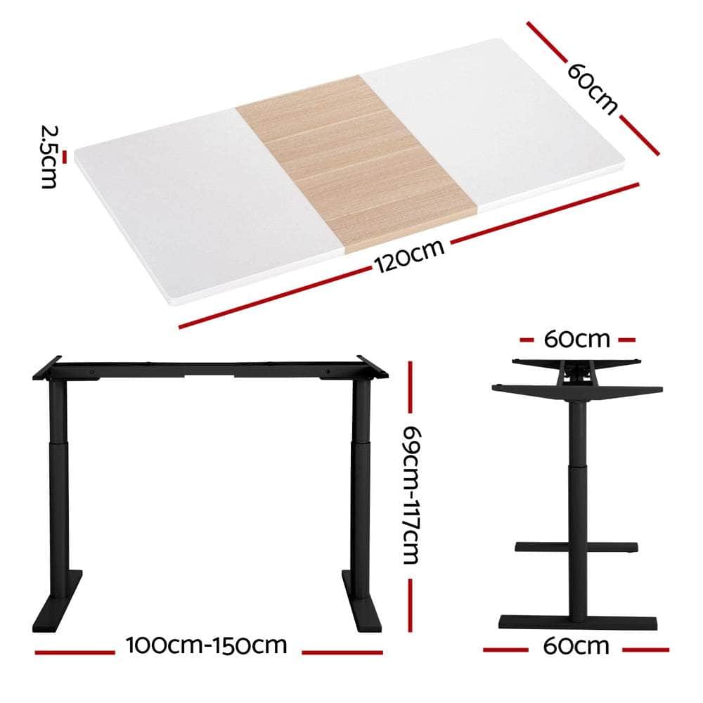 Standing Desk Motorised Electric Dual Motor 120CM/140CM