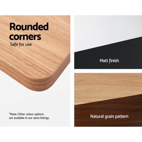 Standing Desk Top Adjustable Motorised Electric Sit Stand Table Oak