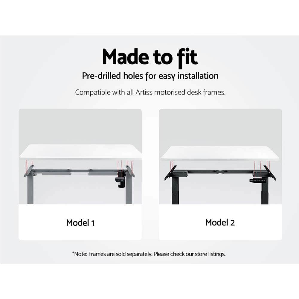 Standing Desk Top Adjustable Motorised Electric Sit Stand Table White