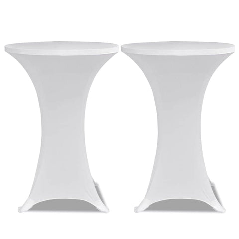 Standing Table Cover 60 cm White Stretch 2 pcs