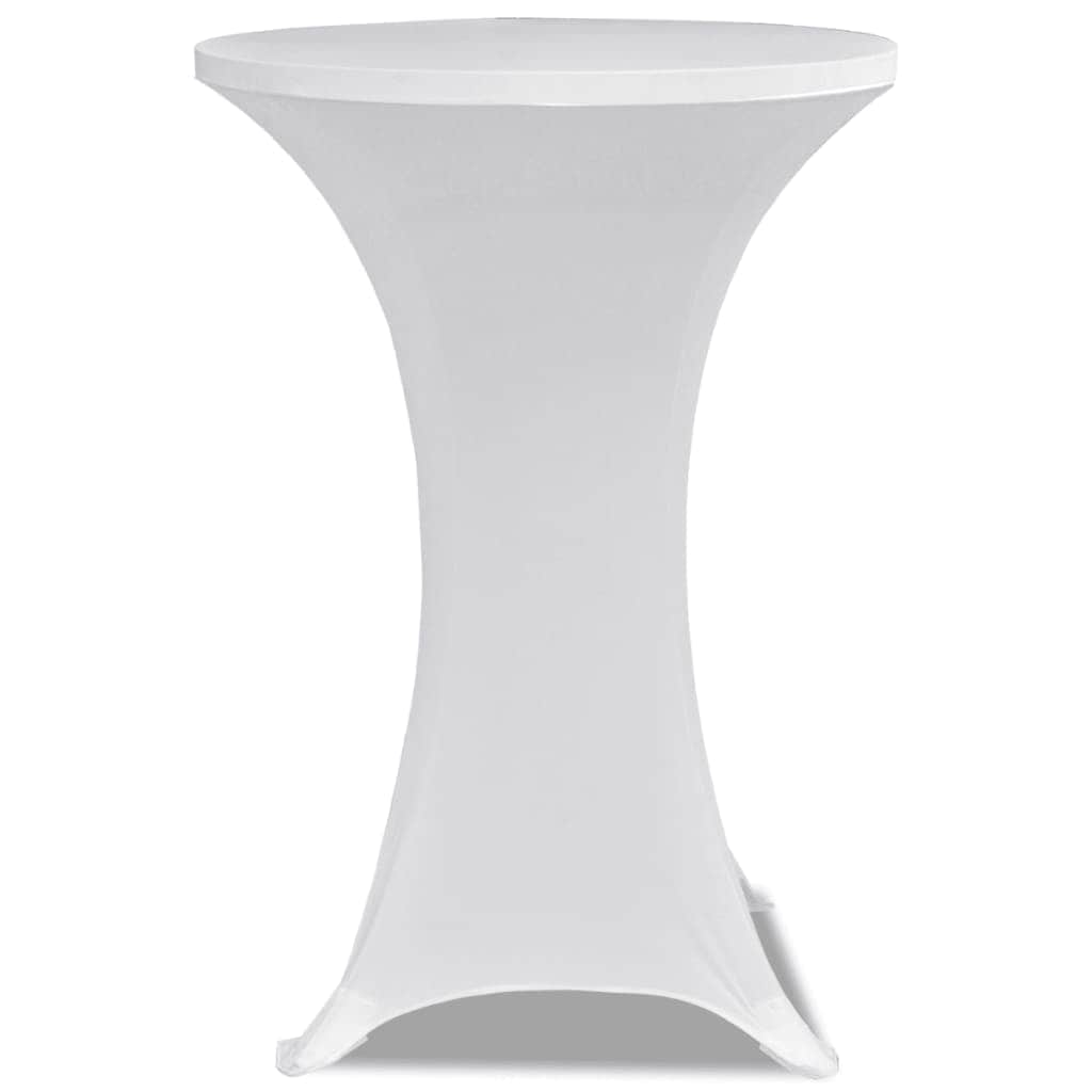 Standing Table Cover 60 cm White Stretch 2 pcs