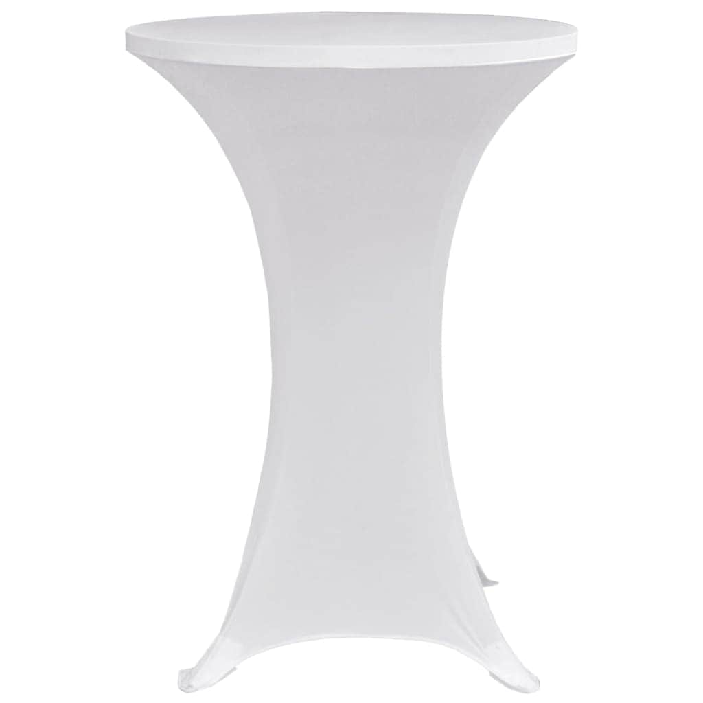 Standing Table Cover 60 cm White Stretch 4 pcs - Simple deals