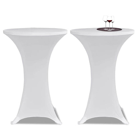 Standing Table Cover 60 cm White Stretch 4 pcs