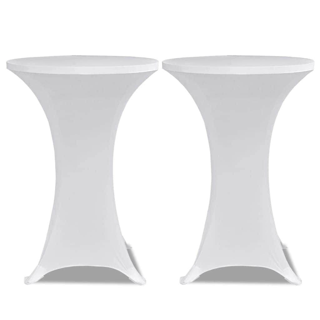 Standing Table Cover 60 cm White Stretch 4 pcs - Simple deals