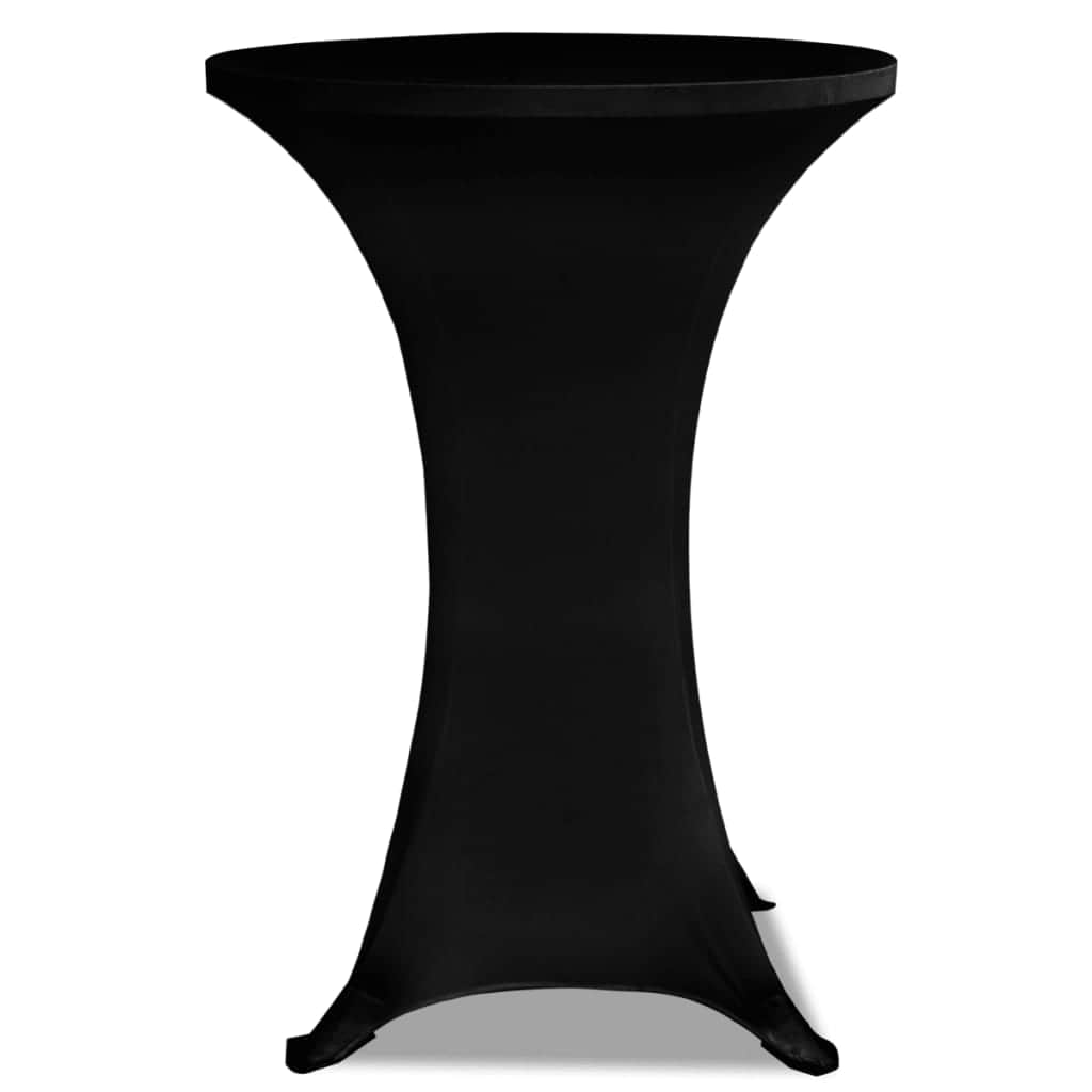 Standing Table Cover 70 cm Black Stretch 2 pcs