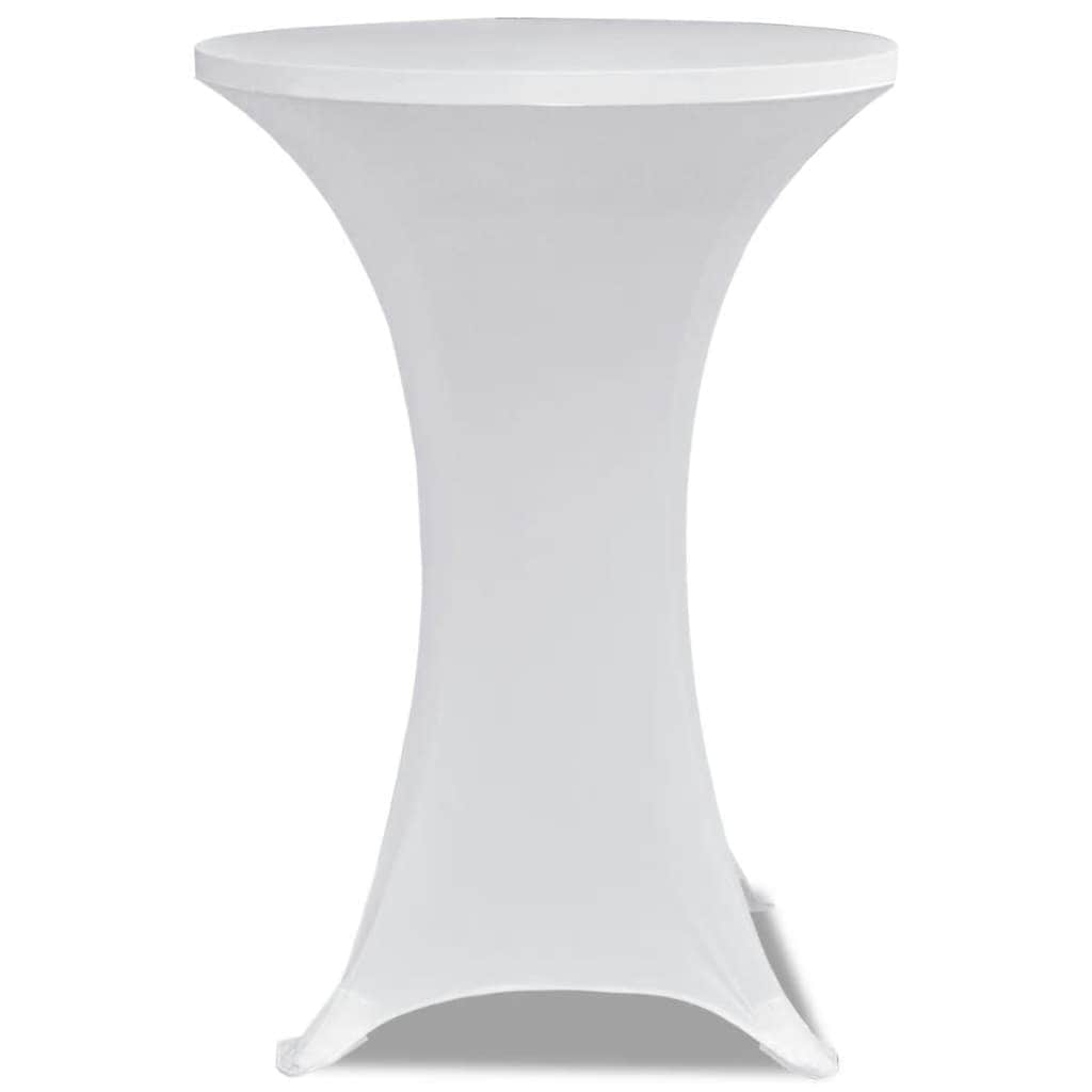 Standing Table Cover 70 cm White Stretch 2 pcs