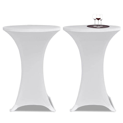 Standing Table Cover 70 cm White Stretch 4 pcs