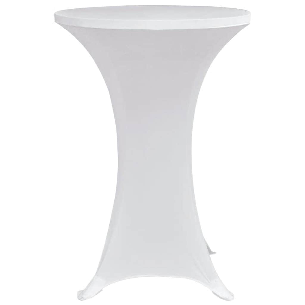 Standing Table Cover 70 cm White Stretch 4 pcs - Simple deals
