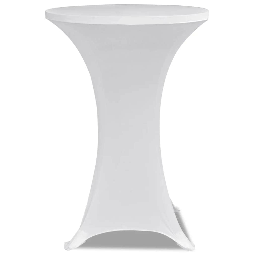 Standing Table Cover 80 cm White Stretch 2 pcs
