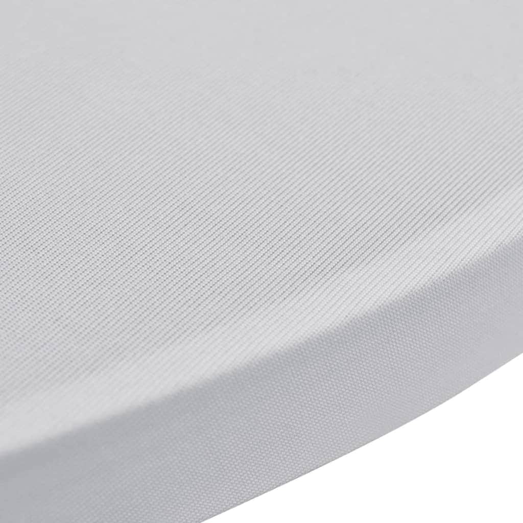Standing Table Cover 80 cm White Stretch 2 pcs