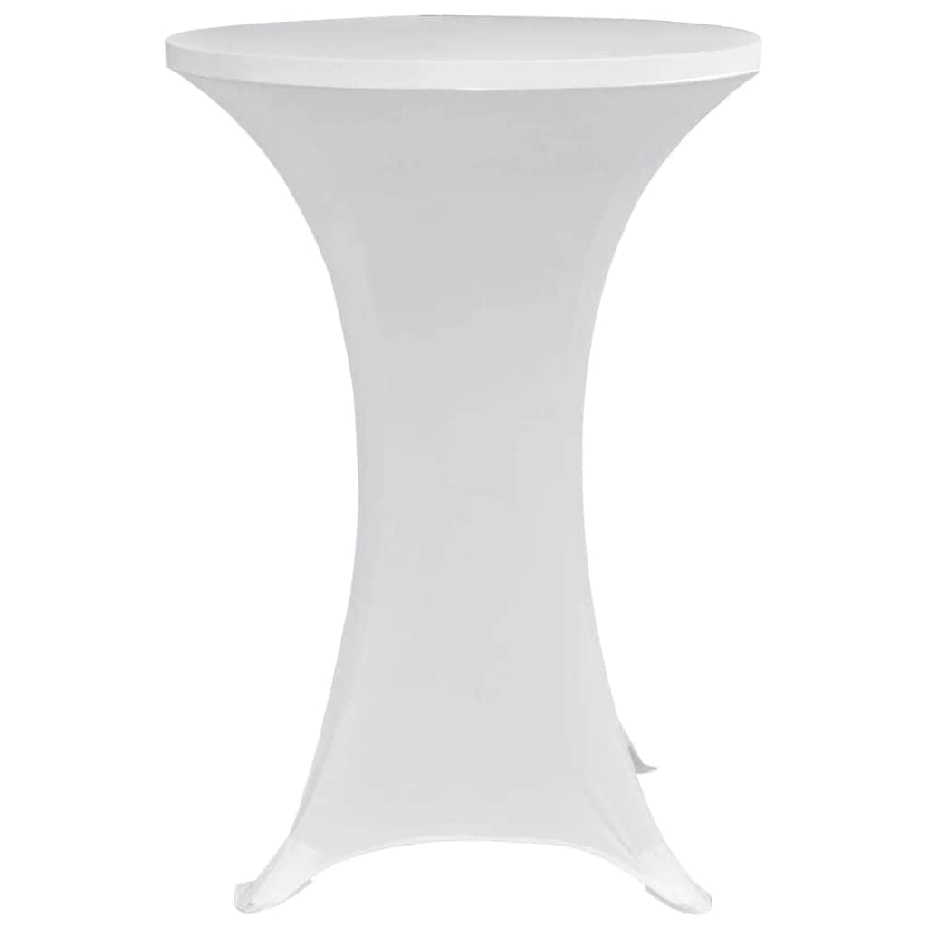 Standing Table Cover 80 cm White Stretch 4 pcs - Simple deals