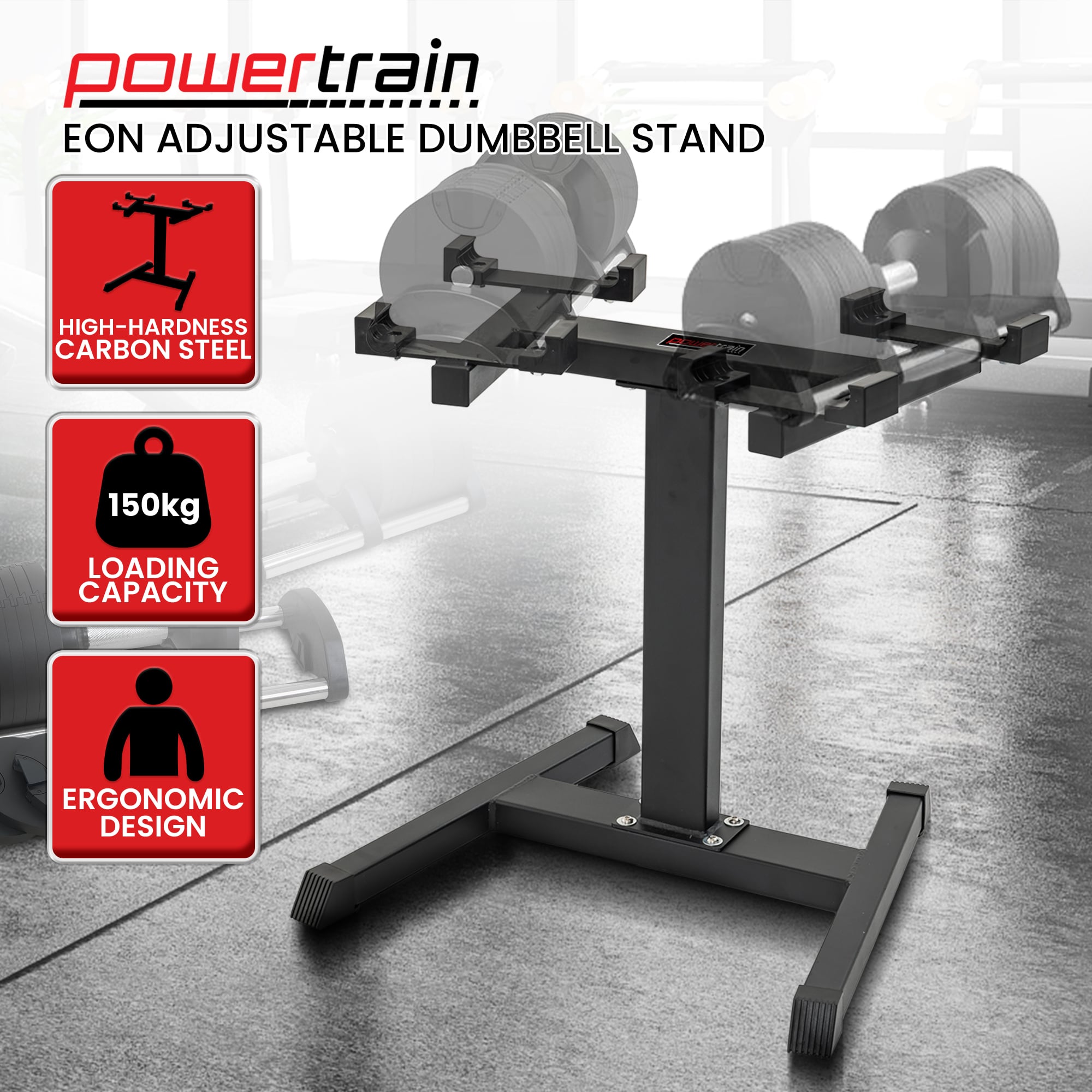 Adjustable Dumbbell Stand 150kg Rack | Simpledeals