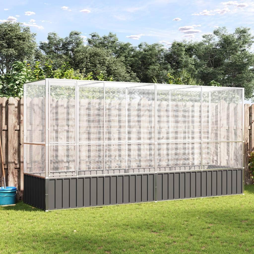 Steel Aviary with Silver Extension