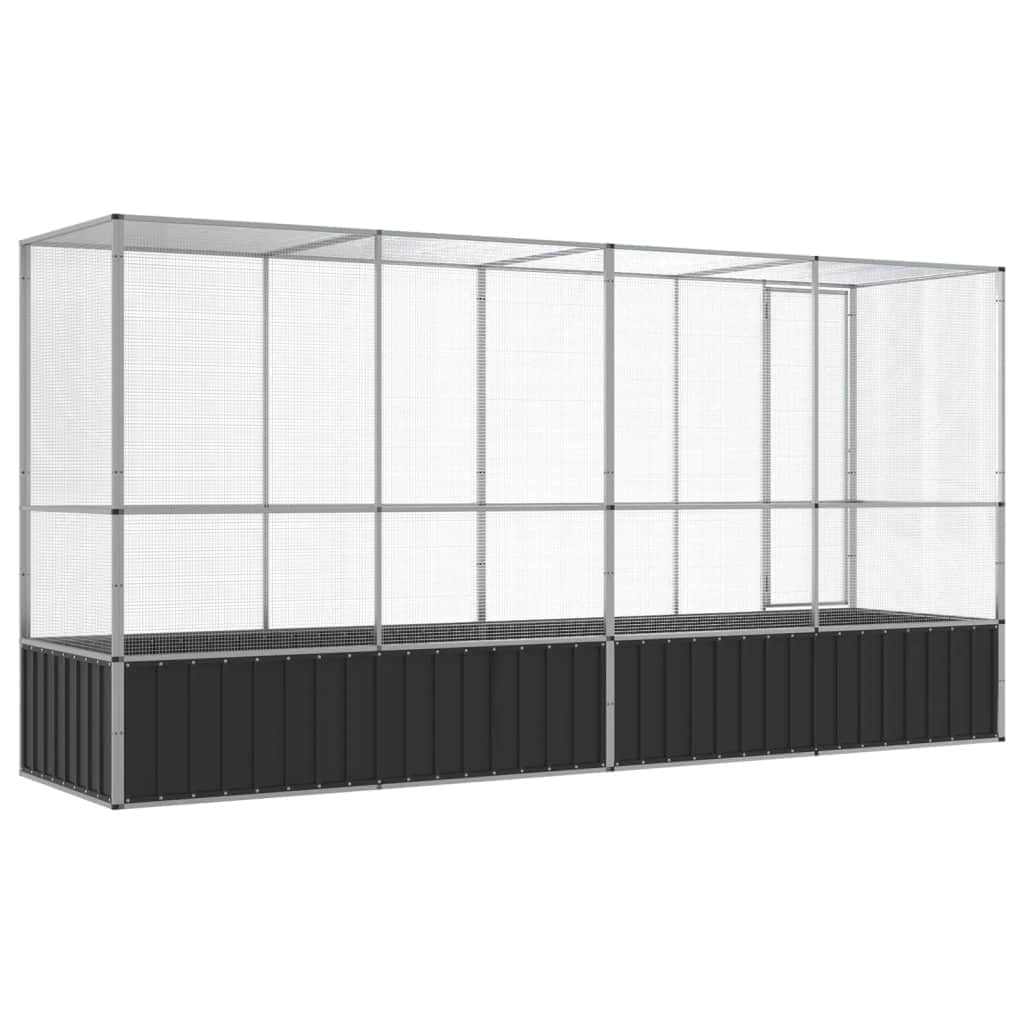 Steel Aviary with Silver Extension