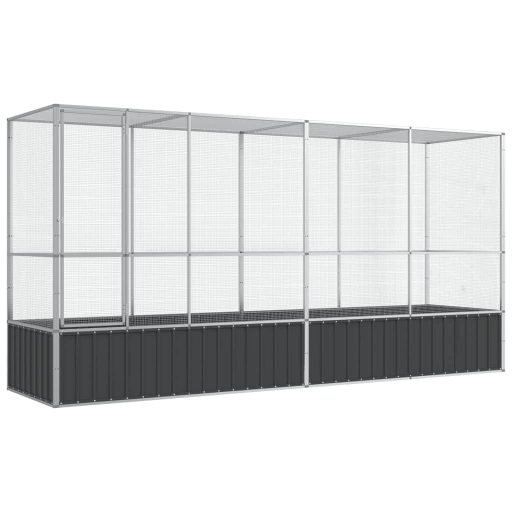 Steel Aviary with Silver Extension