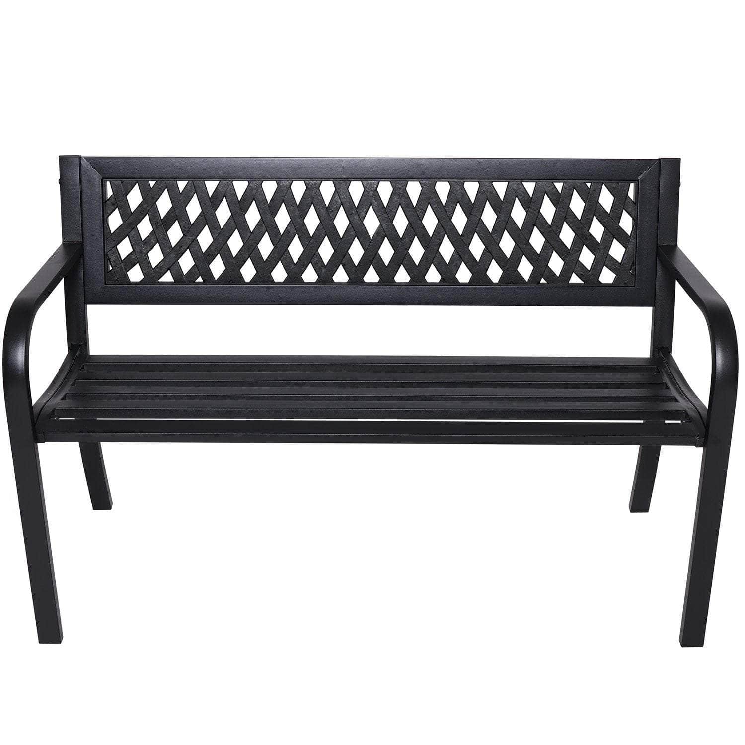 outdoor living - Steel Outdoor Garden Bench - Lattice