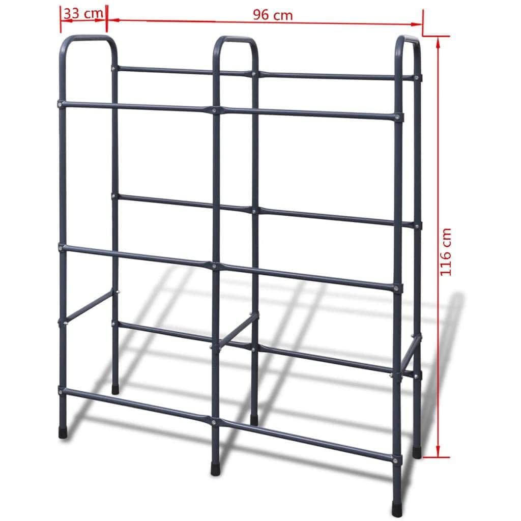 Steel Shelf for 6 Crates | Steel finish