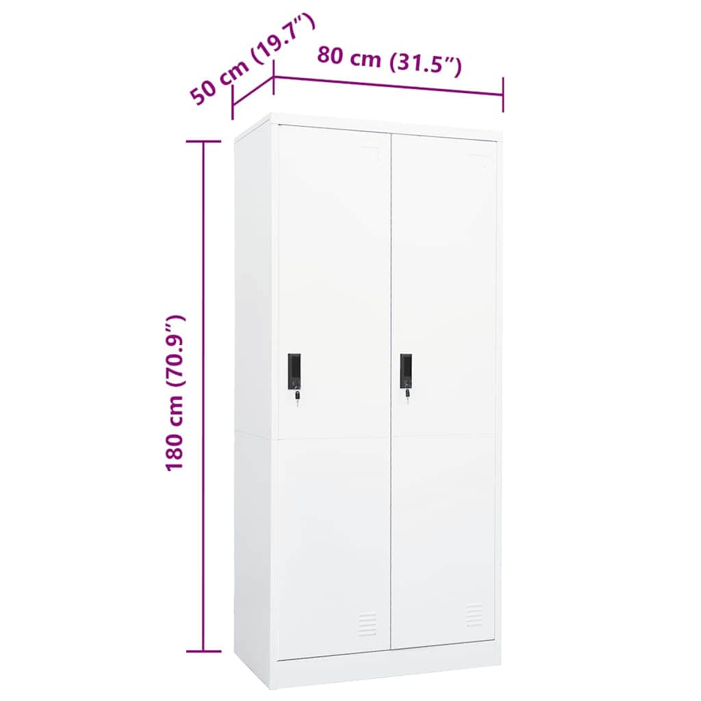Steel Storage Wardrobe Cabinet Freestanding Clothes Closet with Hanging Rail