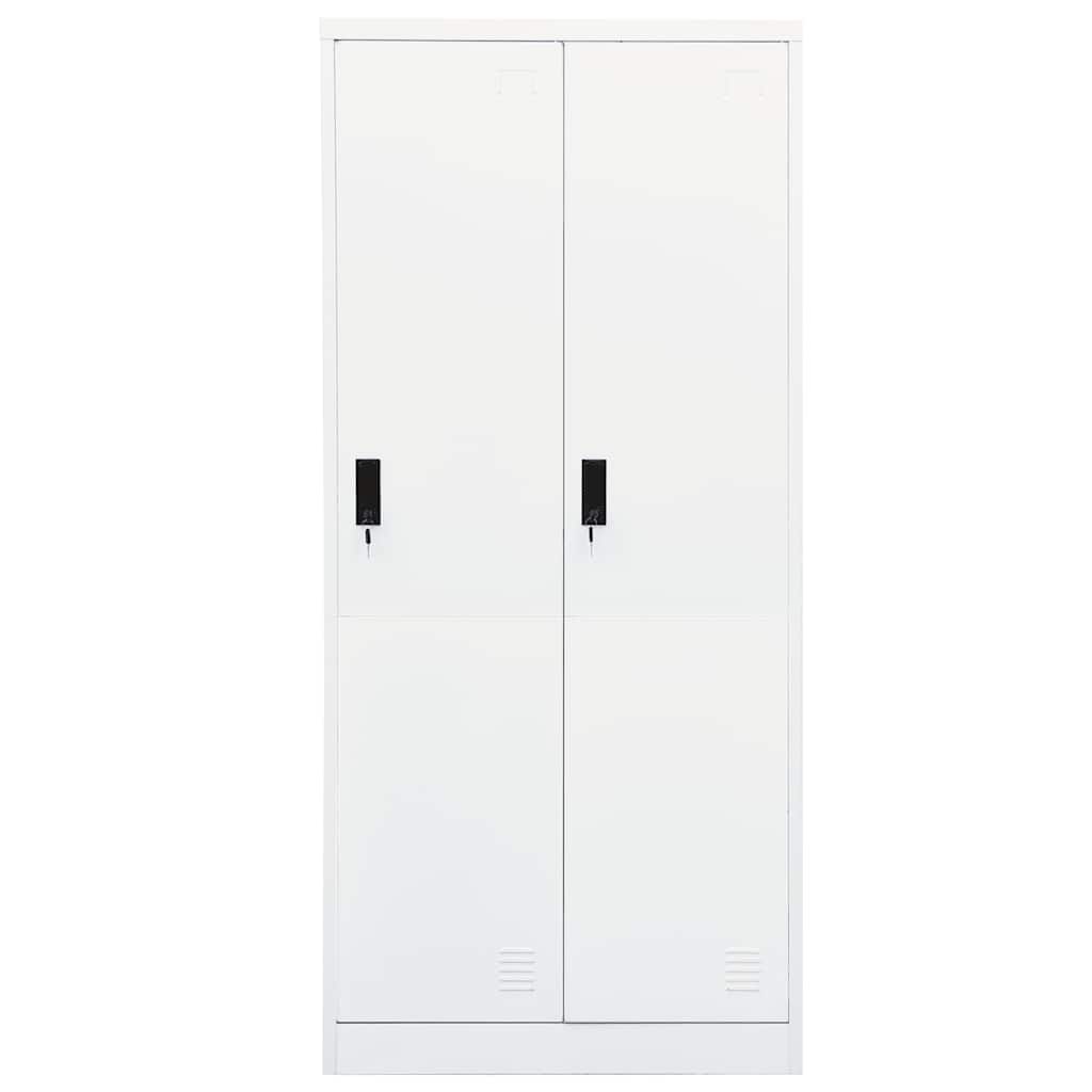 Steel Storage Wardrobe Cabinet Freestanding Clothes Closet with Hanging Rail