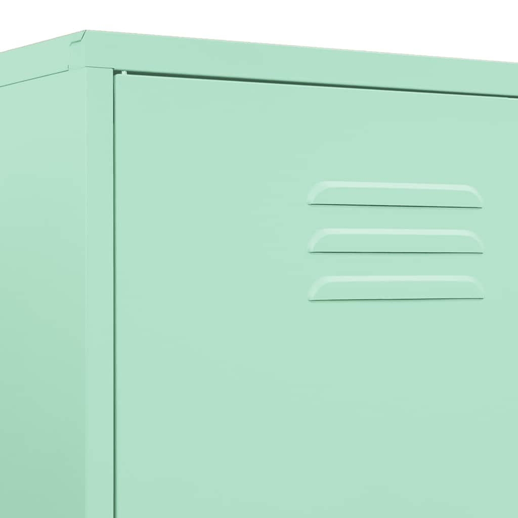 Steel Storage Wardrobe Cabinet Freestanding Clothes Organizer with Hanging Rail