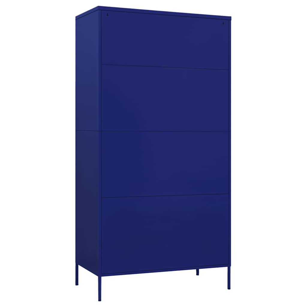 Steel Storage Wardrobe Cabinet Freestanding Clothes Organizer with Hanging Rail