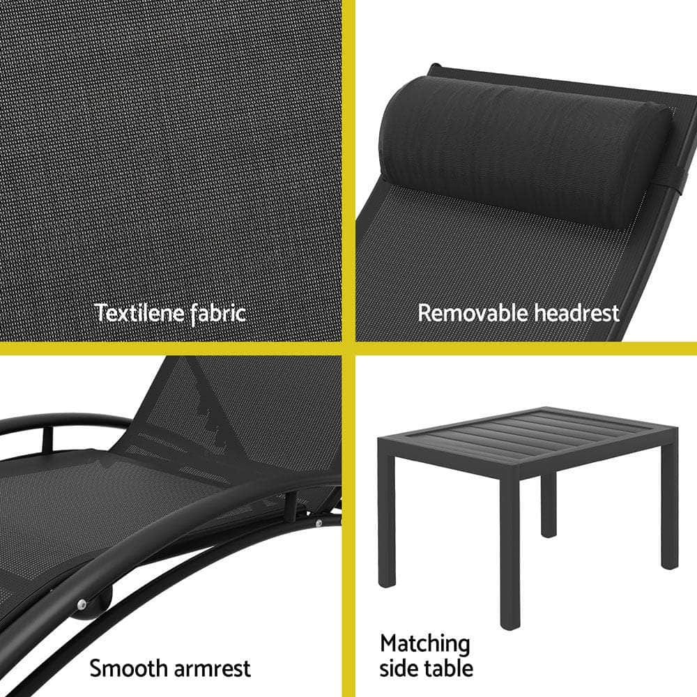 Steel Table and Chairs Patio Furniture Garden Lounger Outdoor Set | Outdoor Chairs - photo 13