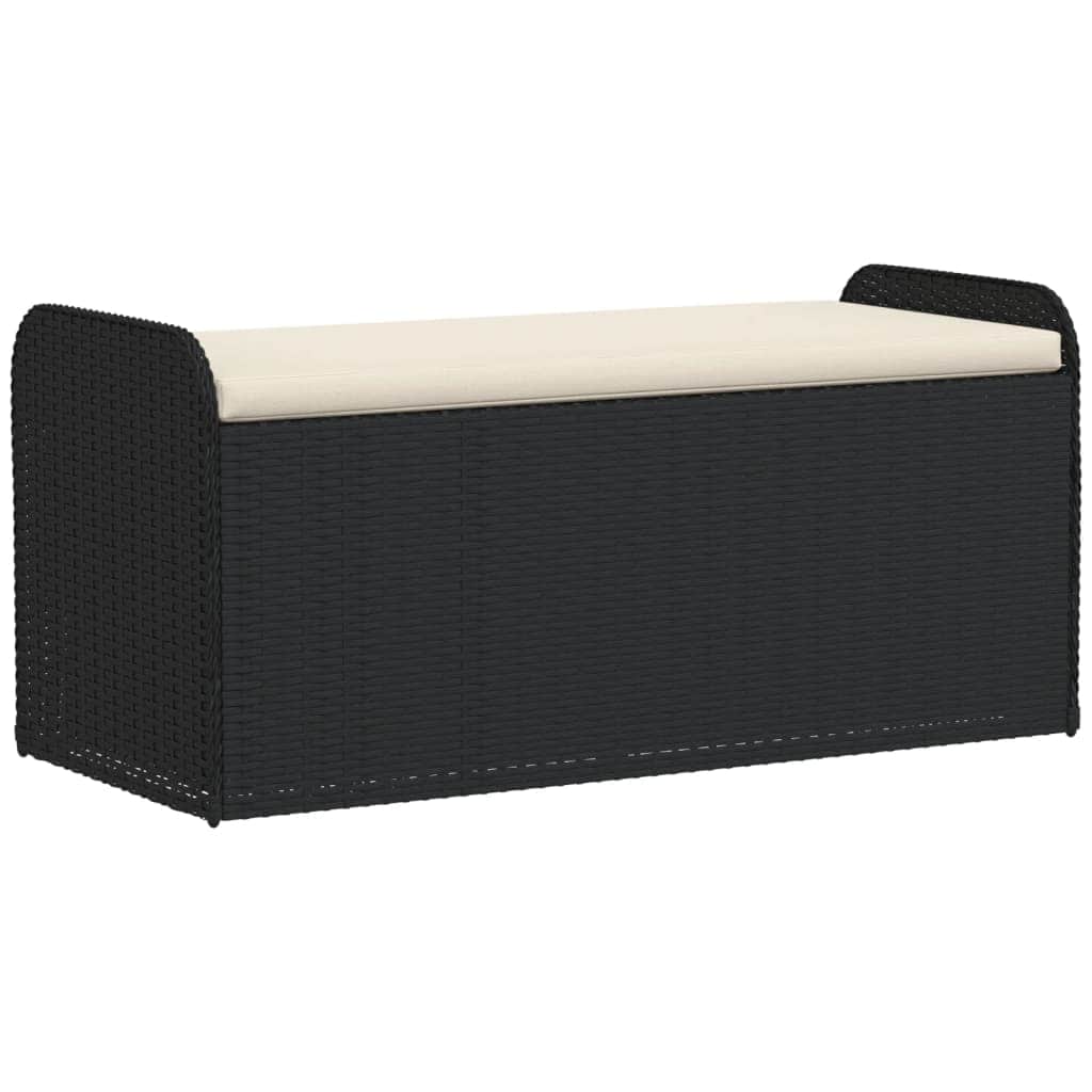 Black colour - Storage Bench with Cushion Black