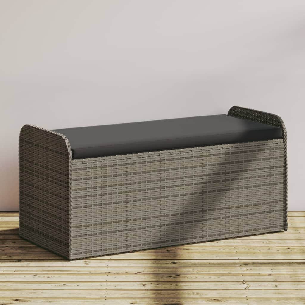 Black colour - Storage Bench with Cushion Black - photo 12