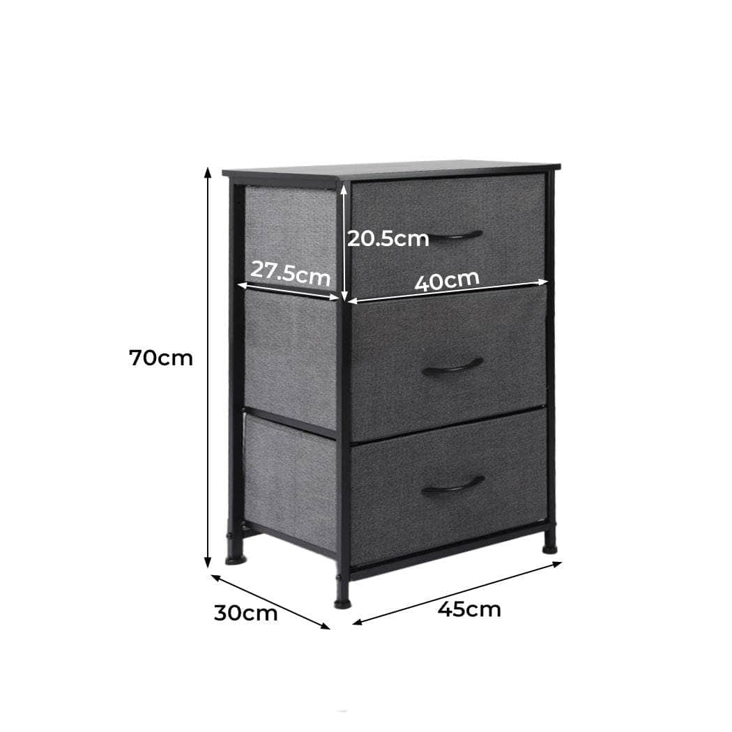 Storage Cabinet Tower Chest Dark Grey