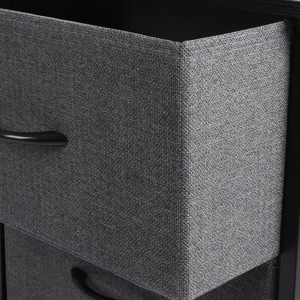 Storage Cabinet Tower Chest Dark Grey-Stylish, Grey colour