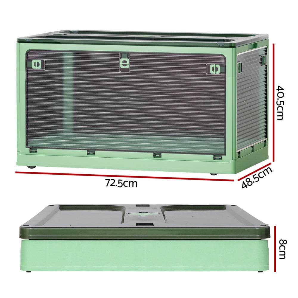 Storage Container Foldable Stackable Large 5 Sides Open