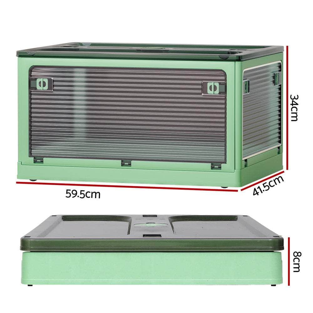 Storage Container Foldable Stackable Large 5 Sides Open