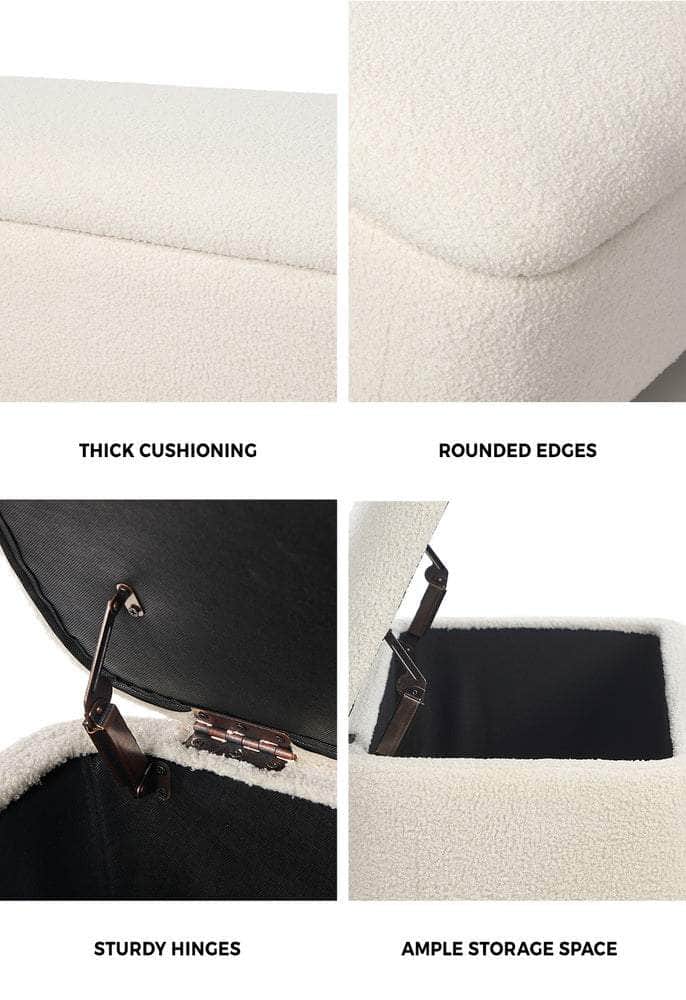 Storage Ottoman Blanket Box Teddy Stool Bench