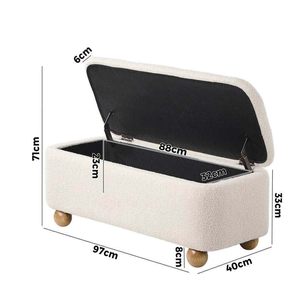 Storage Ottoman Blanket Box Teddy Stool Bench